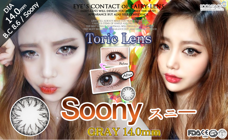 [乱視用/グレー/GRAY] スニー - SOONY Toric [14.0mm/ICK社]