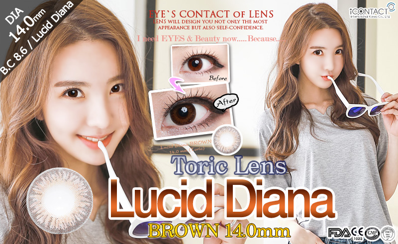 [乱視用/ブラウン/BROWN] ルシード ダイアナ - Lucid Diana Toric [14.0mm/ICK社]