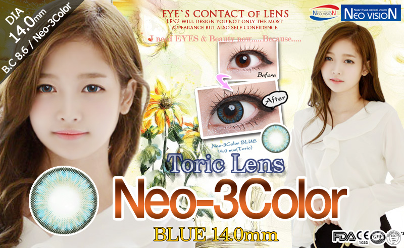 [乱視用/ブルー/BLUE] ネオ 3カラー - Neo-3Color Toric [14.0mm/Neovision]