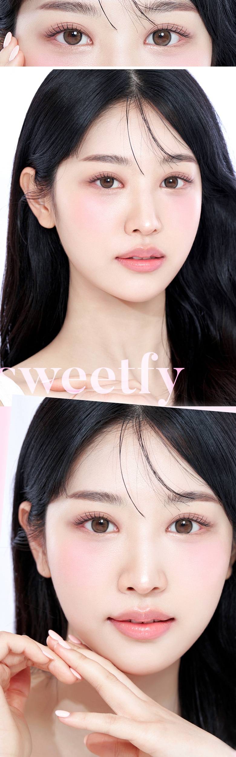 [1 Month/ブラウン/BROWN] スウィートフィー - 1ヶ月 - Sweetfy - 1 Month (2pcs) [14.2mm]