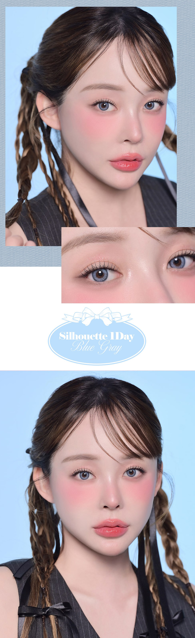 [1 Day/ブルー/BLUE] シルエット ワンデー - Silhouette - 1 Day (10pcs) [14.2mm]