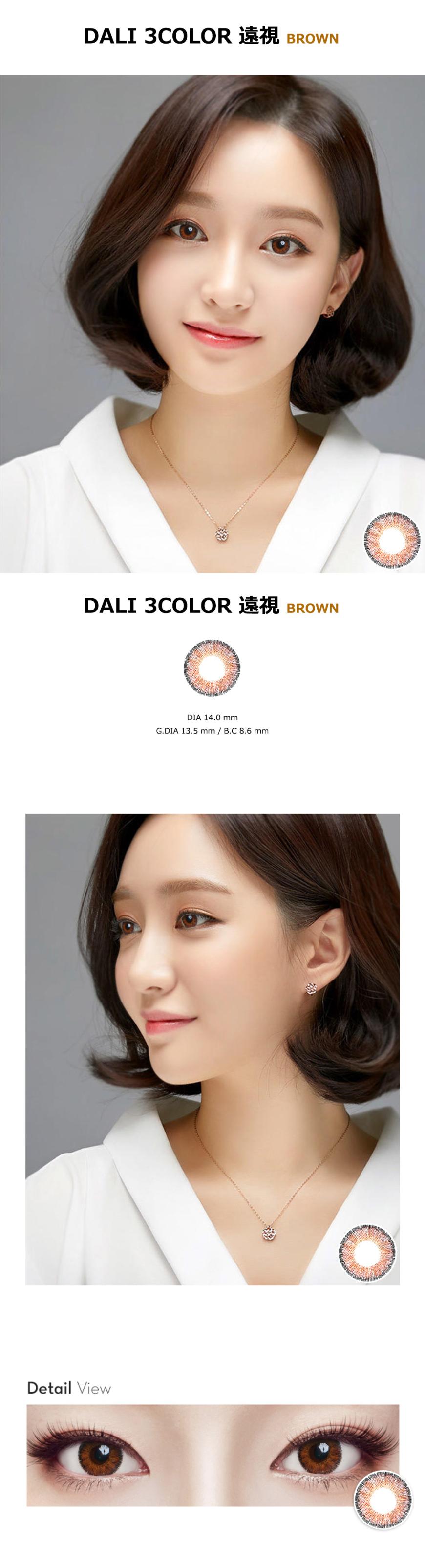 [遠視用/ブラウン/BROWN] ダリ 3カラー - Dali 3Color 遠視 [14.0mm/Neovision]